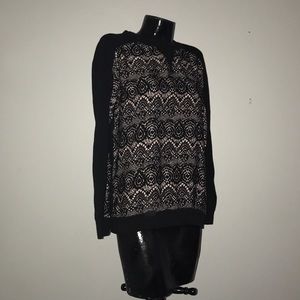 Mossimo Crewneck Sweatshirt & Chiffon Top